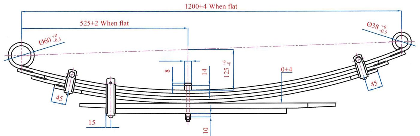 Hyundai iLoad 2WD Raised Height Extra Heavy Duty Leaf Springs HYUN006MH